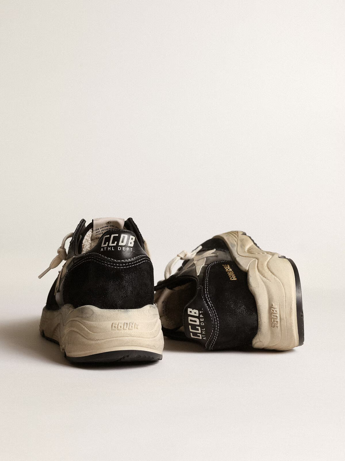 Running Sole femme en nappa et daim noirs